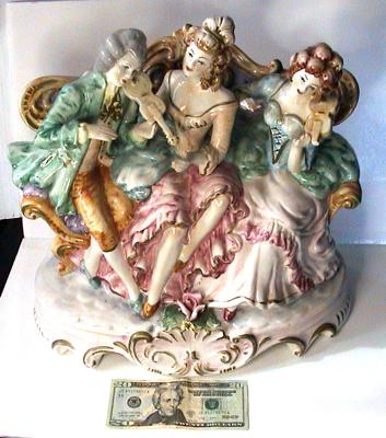 Size of Capodimonte Porcelain Figural Centerpiece