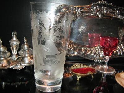 Georgian Tumblers showing decoration