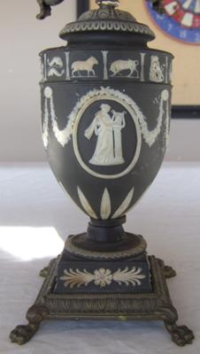 Wedgwood Black Jasperware Candelabra Decoration