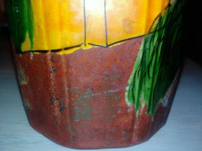 View of Rough Rust Vase Color