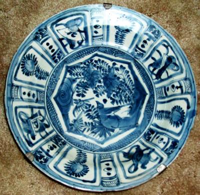 Ming Wanli Blue & White Kraak Charger Decoration