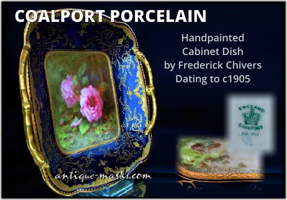 Coalport Cabinet Dish Decorated by Frederick Chivers c1905