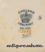 Coalport Crown Mark c1891 to 1919