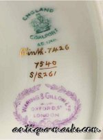 Coalport Marks with Waring & Gillow Retailer Mark c1891 to 1919