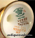 Coalport Marks - Crown Mark with Registration Number c1901