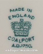 Coalport Marks - Standard Crown Mark