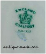 Coalport Marks - Standard Crown Mark