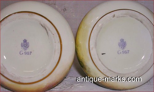 Fake Royal Worcester Marks on Harry Stinton signed vase