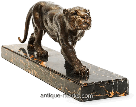 Dimitri Chiparus - Bronze Sculpture Stalking Panther